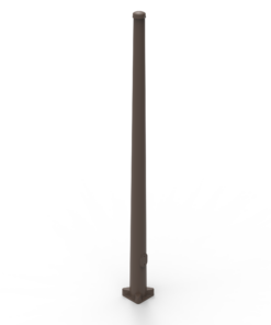 Round tapered aluminum pole for cctv application