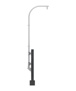 Wall mount camera pole. White powder coat
