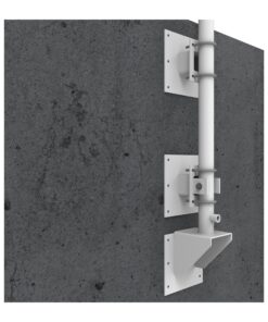 wall mount camera pole with 3 mounting brackets