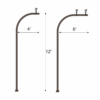 12ft Traffic Monitoring Pole with Extended 4', 6' Arm